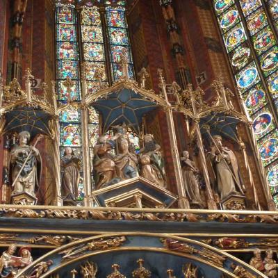 2015 Cracovie La Basilique  Notre Dame - Le Rétable