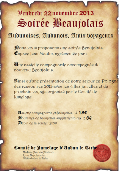 2013 affiche beaujolais